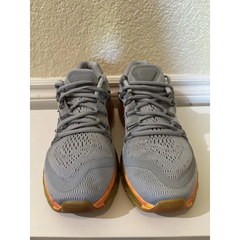 Nike Air Max 2015 Men’s Size 10.5 Wolf Grey Total Orange 698902-080